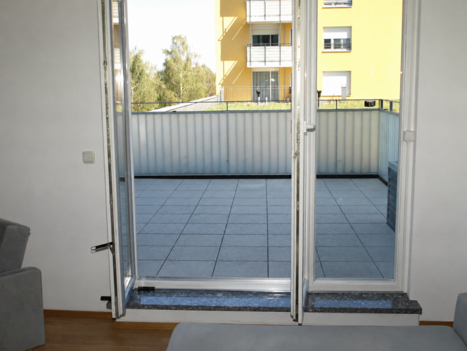 Blick auf Dachterasse Etagenwohnung M�nchen