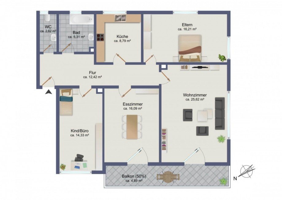 Grundriss Etagenwohnung Starnberg